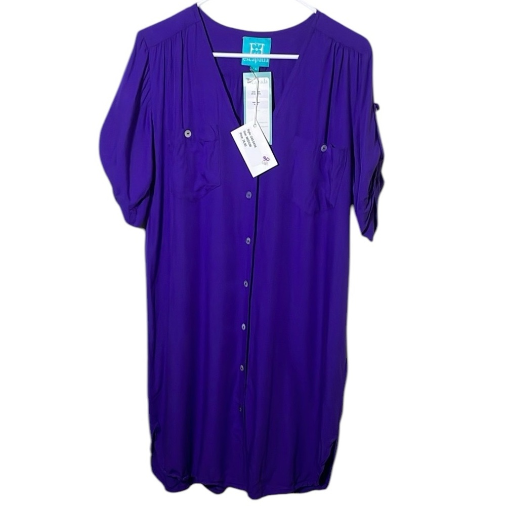 Escapada Janie Dress Solid Grape Purple NWT